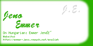 jeno emmer business card